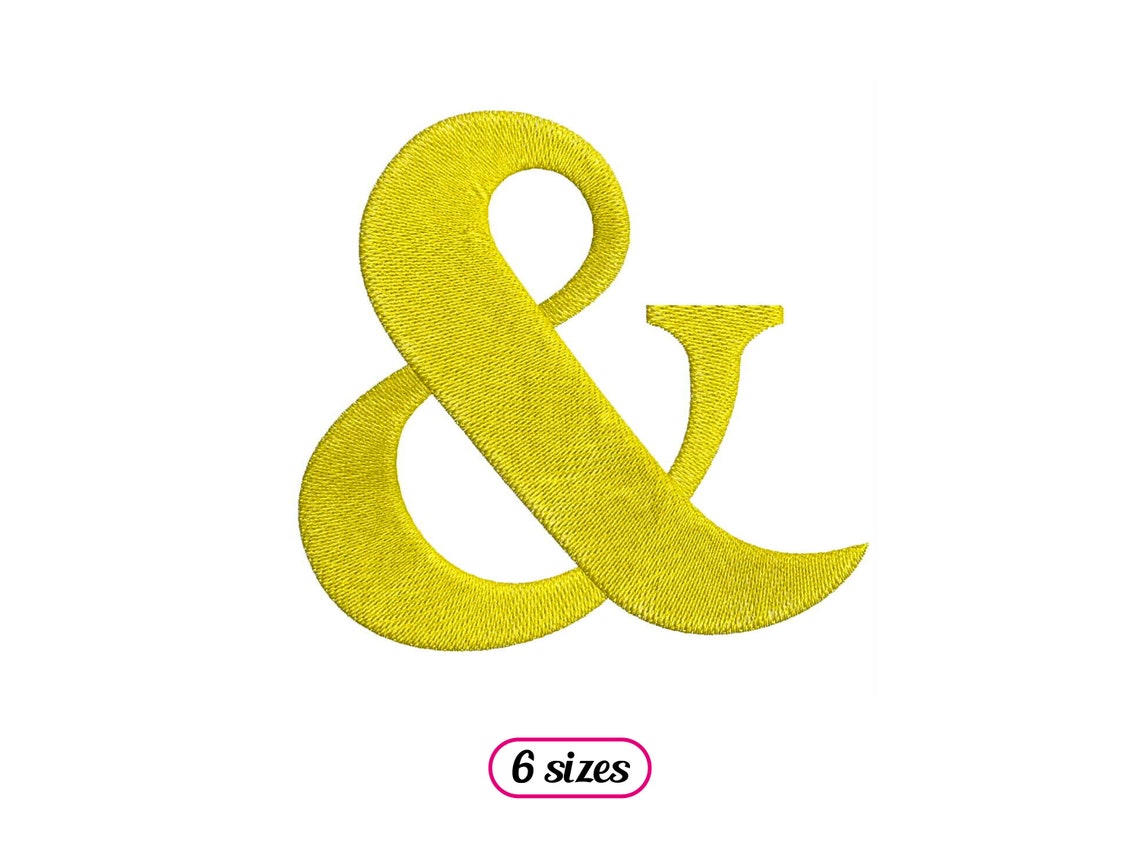 AND Sign (ampersand) Machine Embroidery Design - 6 Sizes - INSTANT ...