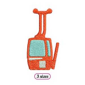 Mini Cable Car Machine Embroidery design – Winter Ski Mountain Gondola Lift – Cable Car Sport Skiing Winter Hat - INSTANT DOWNLOAD File