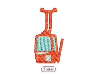 Mini Cable Car Machine Embroidery design – Winter Ski Mountain Gondola Lift – Cable Car Sport Skiing Winter Hat - INSTANT DOWNLOAD File