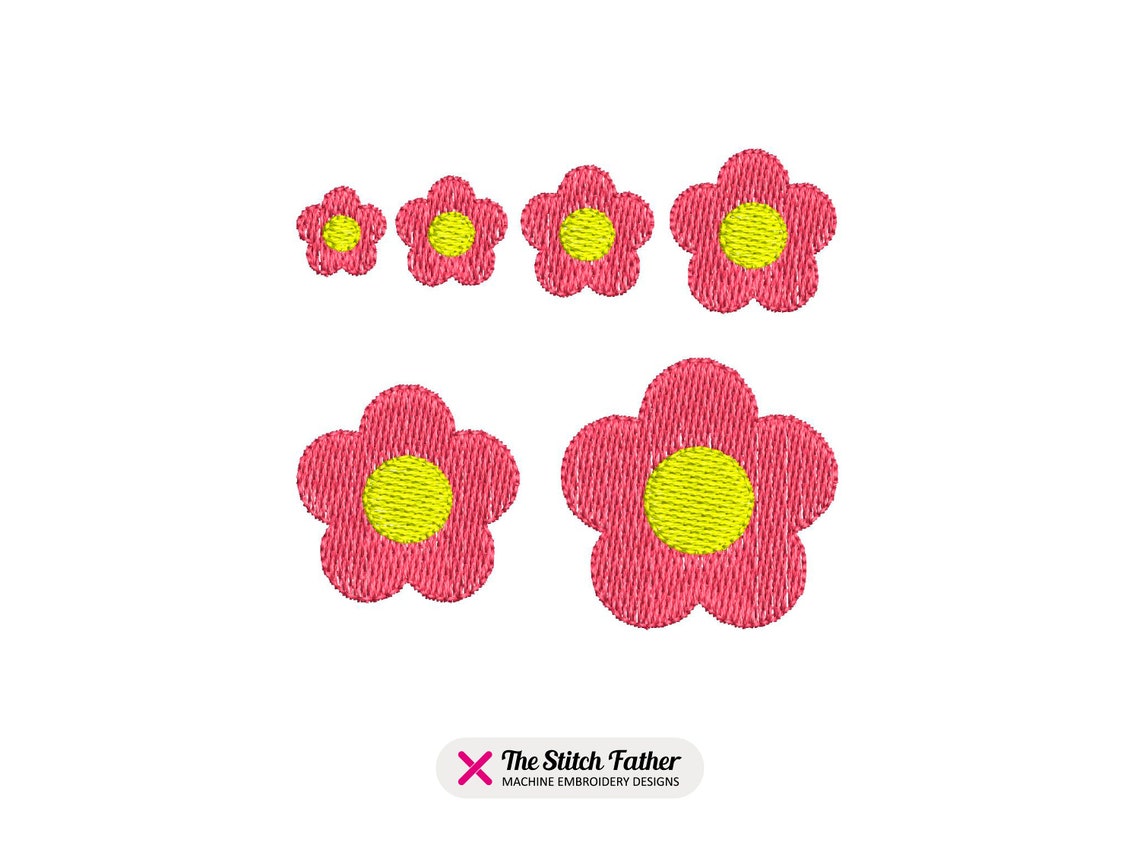Mini Flower Machine Embroidery Design - Simple Tiny Flower - Small ...