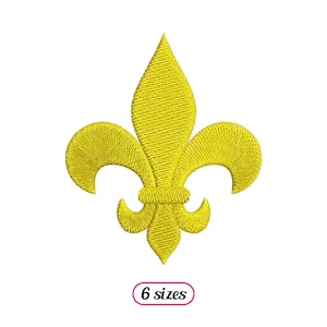 Bordado à máquina Flor de Lis – Símbolo preenchido com flor de lis – Ponto de preenchimento pequeno com flor de lis – Ícone flor de lis 4x4 - DOWNLOAD INSTANTÂNEO