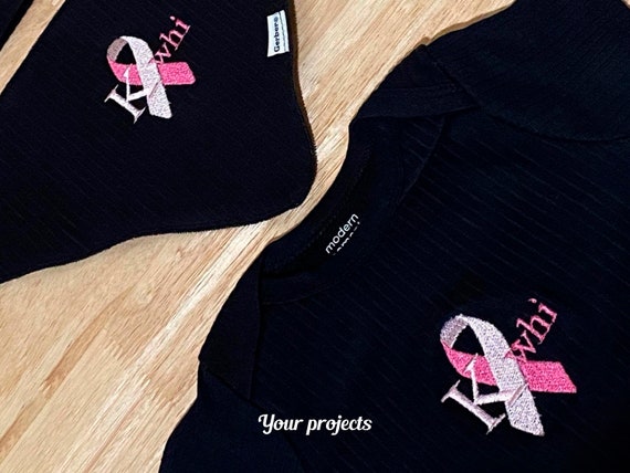 Mini Cancer Awareness Ribbon Machine Embroidery Design