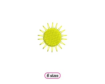 Mini Sun Machine Embroidery design – Cute Small Sun Fill Stitch – Sunny Day Simple Shape - Sun Pattern Summer - INSTANT DOWNLOAD
