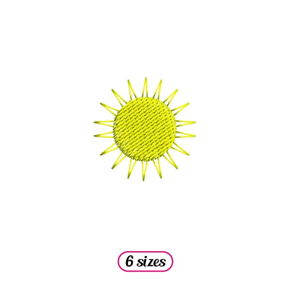 Mini Sun Machine Embroidery design – Cute Small Sun Fill Stitch – Sunny Day Simple Shape - Sun Pattern Summer - INSTANT DOWNLOAD