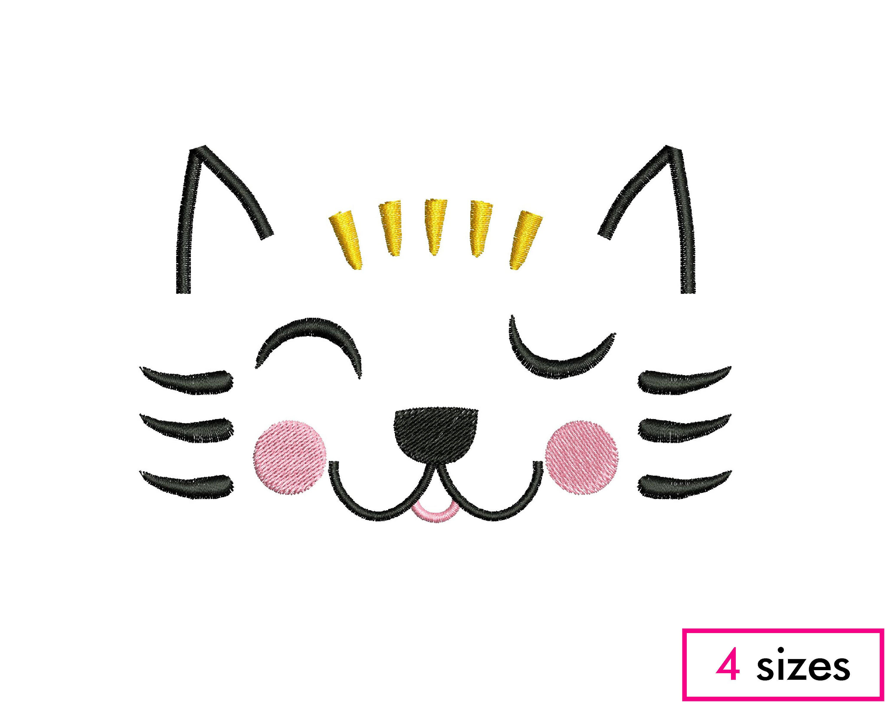 Patterns Animal Embroidery Design 4 SIZE Cute Kittens Machine ...