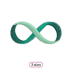 Mini Infinity Symbol Maschinenstickerei - Füllstich Infinity Band - 3D Effekt Endlosschleife - SOFORTIGER DOWNLOAD