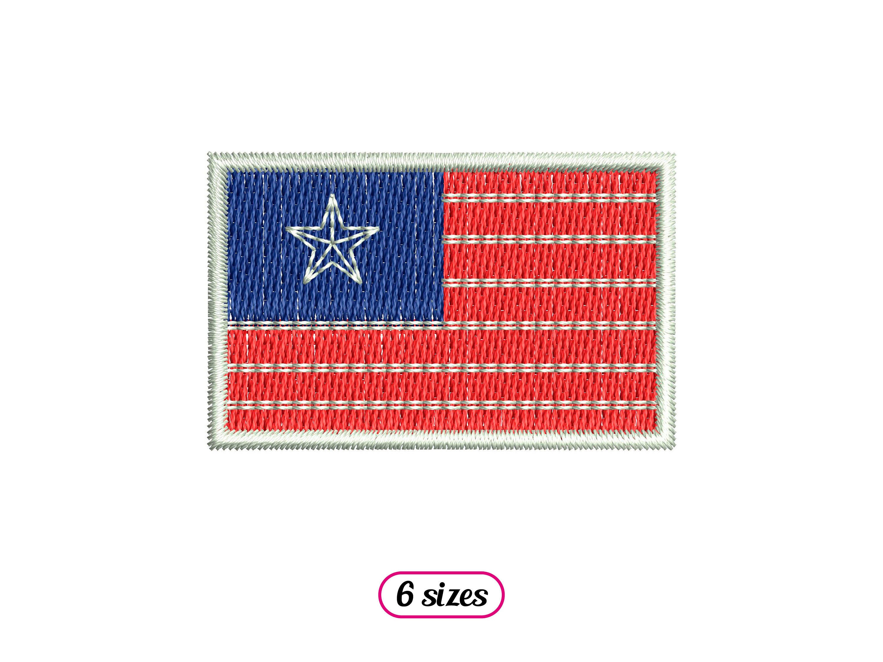 ミニアメリカ国旗のミシン刺繍デザイン – 小さなアメリカ国旗、様々な
