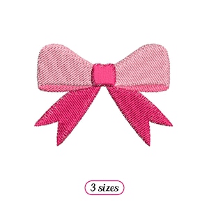 Mini Ribbon Bow Machine Embroidery design – Gift Ribbon Bow – Realistic Fill Stitch Simple Bow – Fabric Ribbon - INSTANT DOWNLOAD