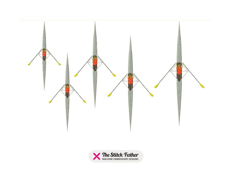 Solo Rower Top View Machine Embroidery Design - 5 Sizes - INSTANT ...