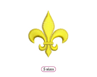 Mini Fleur de Lis Machine Embroidery design – Fleur de Lis Symbol Satin Stitch – Tiny Fleur de Lys – Many Sizes - INSTANT DOWNLOAD