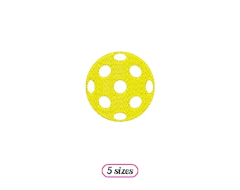 Disegno per ricamo a macchina con palla da pickleball - 5 misure - DOWNLOAD IMMEDIATO