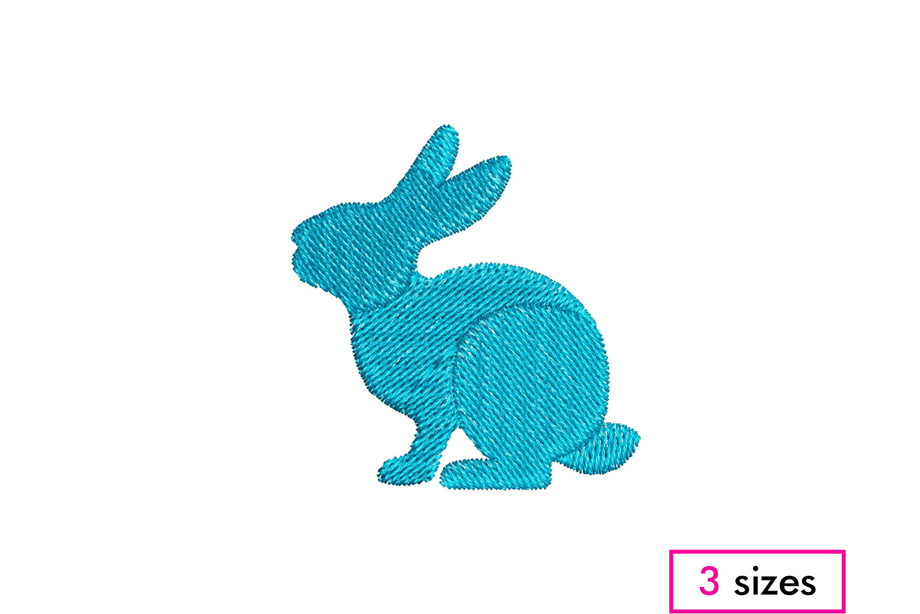 Mini Rabbit Silhouette Machine Embroidery Design Cute Rabbit - Etsy