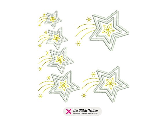 Mini Star Machine Star Machine Embroidery Designs Christmas Star Embroidery Designs