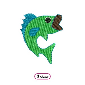 Mini Fish Machine Embroidery design – Fishing Fish – Catch Big Fishes Carp Trout Bream Perch Bass - INSTANT DOWNLOAD
