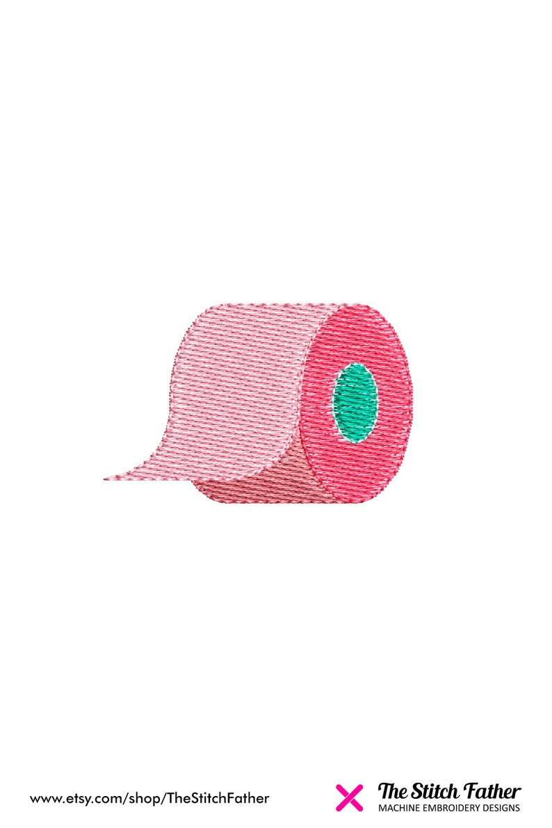 Bathroom Mini Toilet Roll Machine Embroidery design \u2013 Cute Toilet