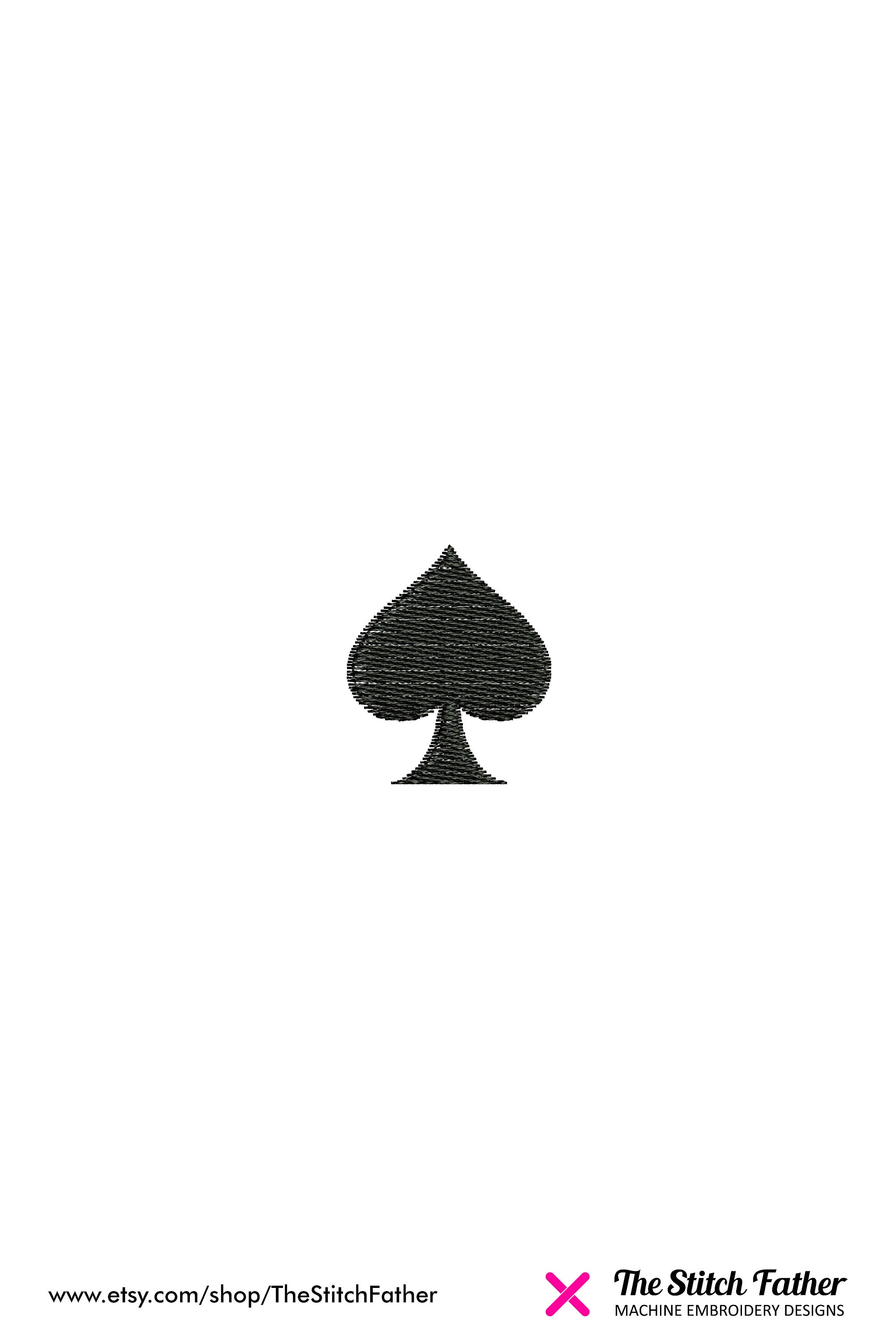Mini Spades Symbol Machine Embroidery Design Small Spade Etsy