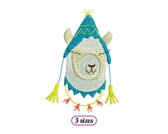 Llama Head Machine Embroidery design - 3 sizes - INSTANT DOWNLOAD