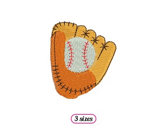 Mini Baseball Glove with Ball Machine Embroidery design – Baseball Fielder Catch –Team Sport Equipment – Ball Game Glove - INSTANT DOWNLOAD