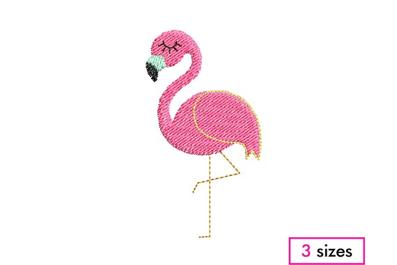 Vijftig Meander Verwachten Mini Flamingo Machine Embroidery Design Pink Flamingo Bird | Etsy