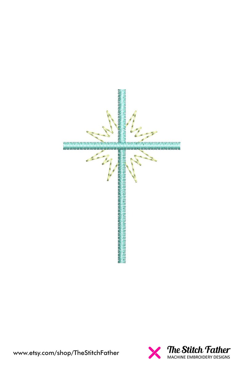 Mini christian cross embroidery design religious cross  etsy