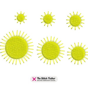Mini Sun Machine Embroidery Design – Cute Small Sun Fill Stitch – Sunny ...