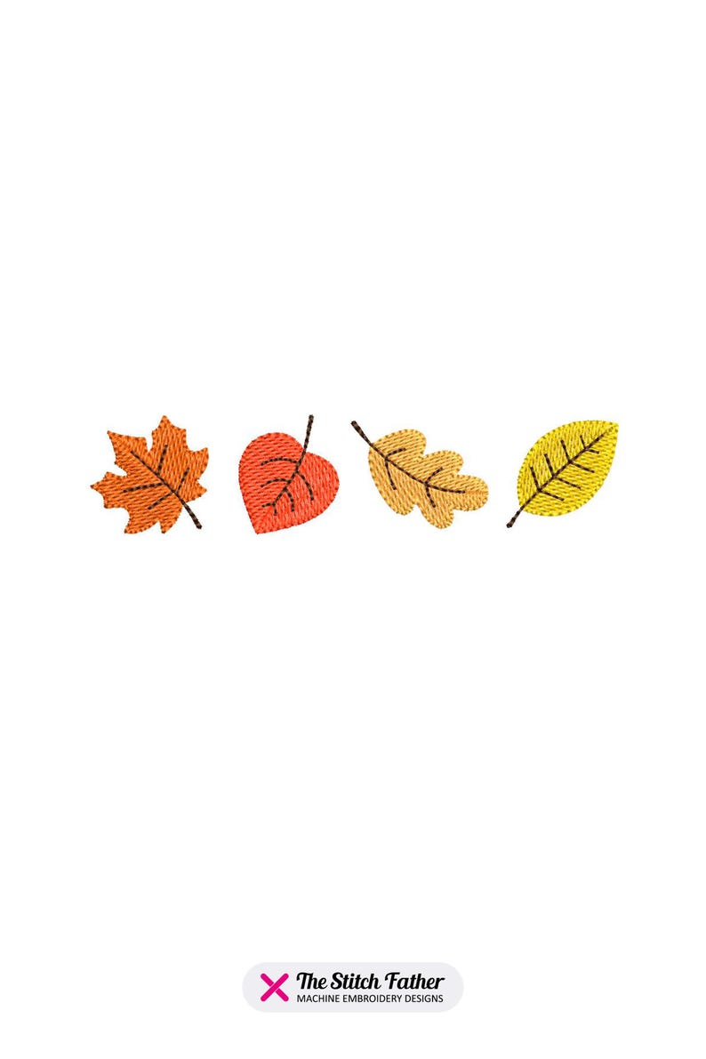 Autumn Leaves Horizontal Machine Embroidery Design - 5 Sizes - INSTANT ...