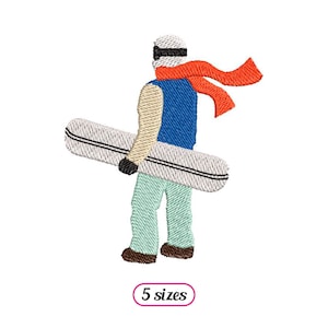 Snowboarder Stand Up Machine Embroidery design - 5 sizes - INSTANT DOWNLOAD