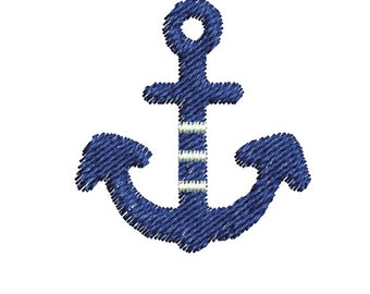 Mini Anchor Machine Embroidery Design Nautical Pattern Sea Navy Anchor  Marine Striped Anchor Beach Sea Summer INSTANT DOWNLOAD -  UK