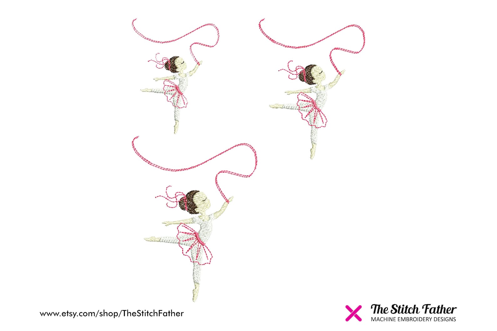 mini dancing set machine embroidery design – ballerina pointe dancers, gymnasts, ballet shoes – girl dance gym embroidery - inst