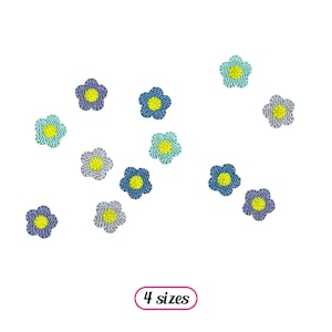 Tiny Flowers Machine Embroidery – Many Five Petals Flowers – Group of Myosotis –Flower Pattern Buttercup Fill Stitch - INSTANT DOWNLOAD