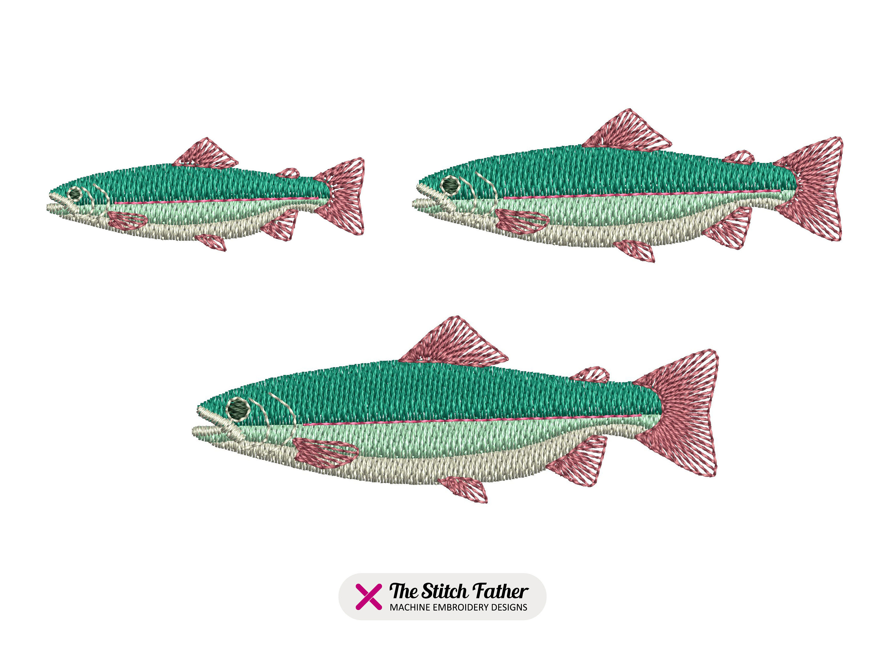 Mini Fish Machine Embroidery Design Realistic Trout Fishing Fish Rainbow  Trout River Animal Embroidery INSTANT DOWNLOAD -  Sweden