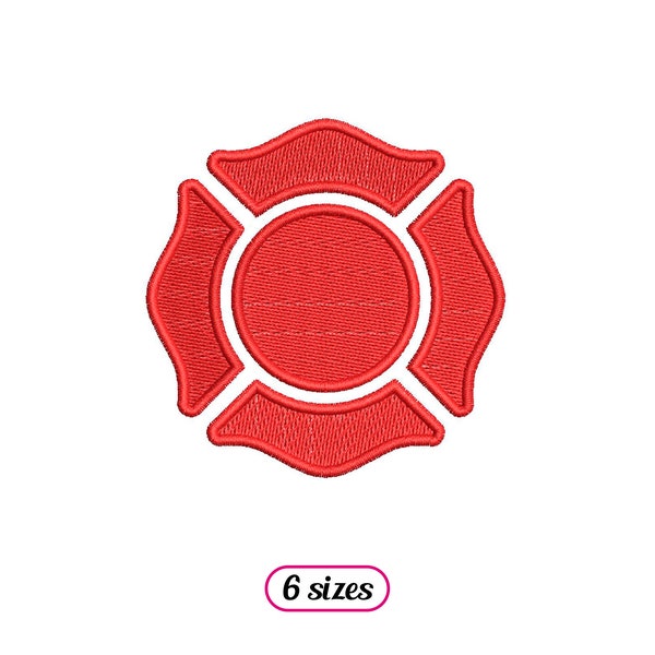 Mini Fireman Symbol Machine Embroidery design - 6 sizes - INSTANT DOWNLOAD