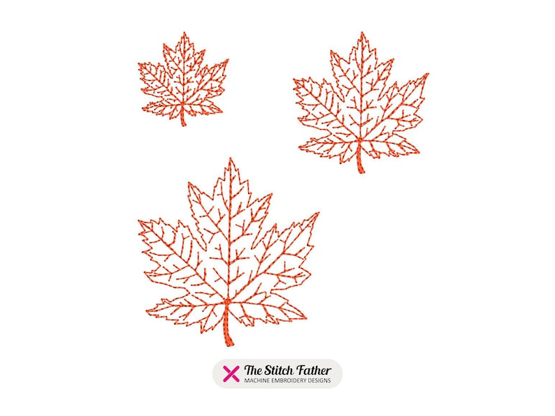 Mini Maple Leaf Machine Embroidery Design – Realistic Autumn Leaf ...