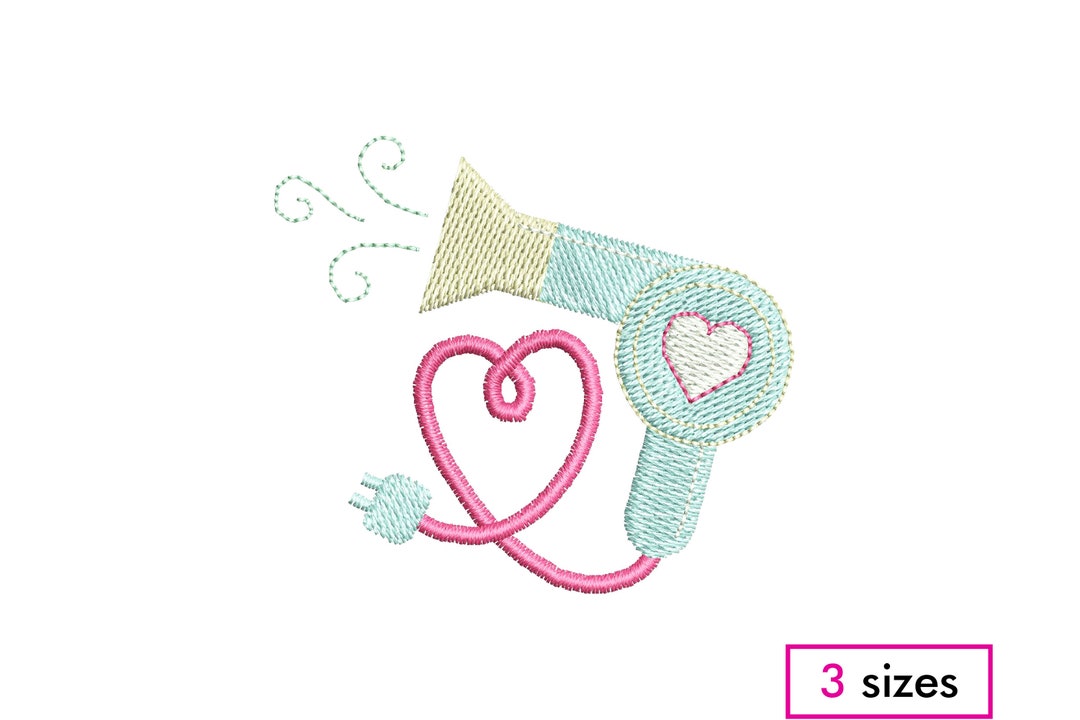 Mini Hair Dryer Machine Embroidery Design Hairdresser Hairdryer