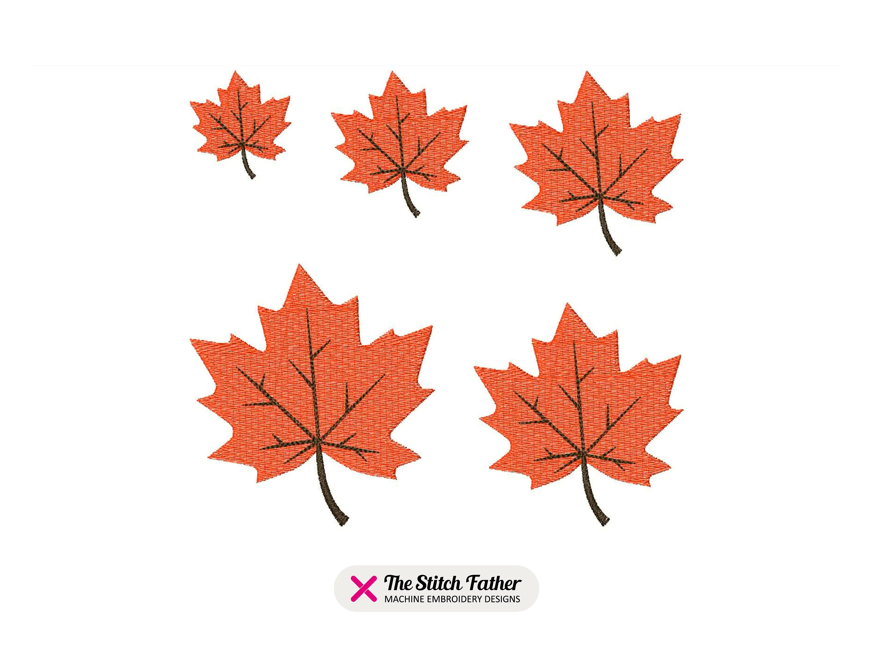 Autumn Leaf Machine Embroidery Design - 5 Sizes - INSTANT DOWNLOAD - Etsy