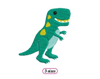 Mini T-Rex Dinosaur Machine Embroidery design – Animal Jurassic Dinosaur Tyrannosaurus Rex species wildlife - INSTANT DOWNLOAD File