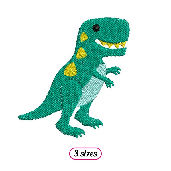 Mini T-Rex Dinosaur Machine Embroidery design – Animal Jurassic Dinosaur Tyrannosaurus Rex species wildlife - INSTANT DOWNLOAD File