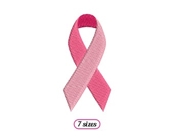 Mini Cancer Awareness Ribbon Machine Embroidery design – Awareness Ribbon – Fill Stitch Ribbon Pink October Breast Cancer - INSTANT DOWNLOAD