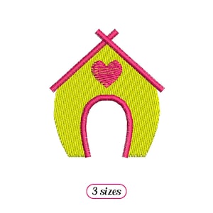 Mini hondenhok machine borduurwerk ontwerpen – hondenhok kennel - schattig hart hondenbed - kleine liefde hondenmand - bestand INSTANT DOWNLOAD