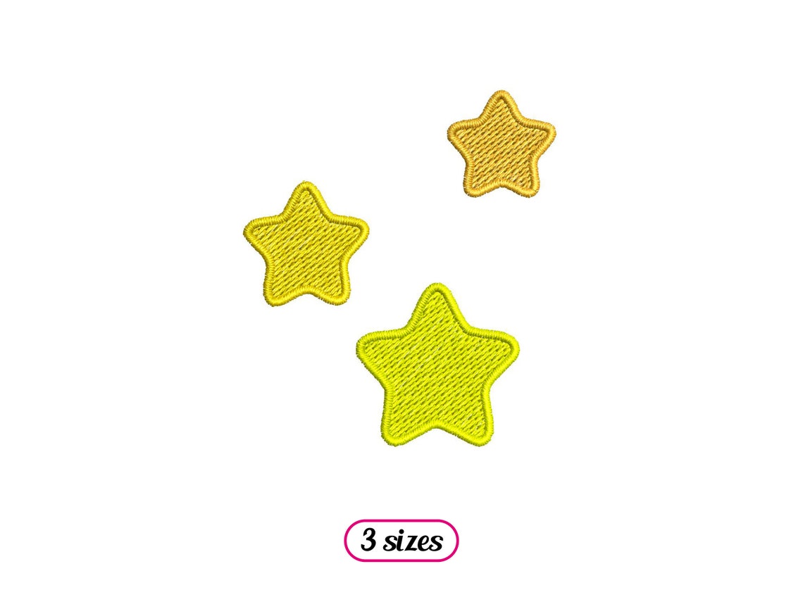 Mini Rounded Stars Machine Embroidery Design – Group of Tree Stars Fill ...