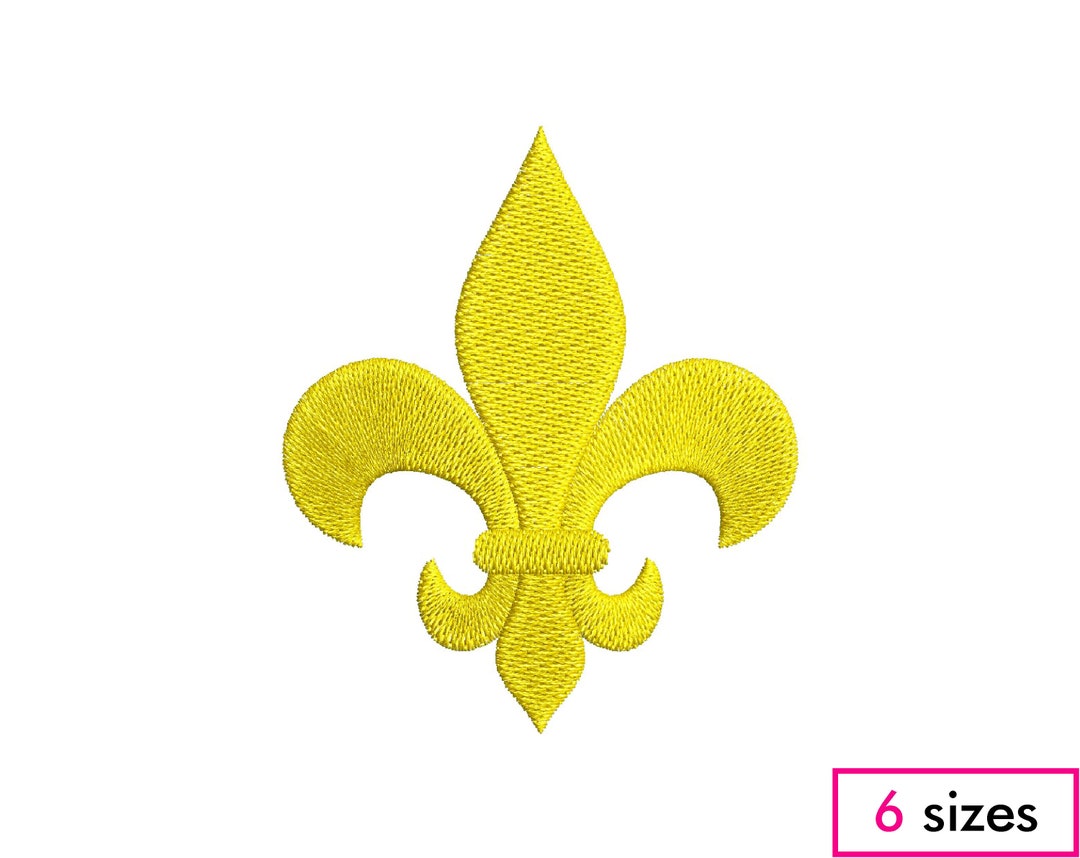 Fleur De Lis Machine Embroidery Fleur De Lis Filled Symbol Small Fleur