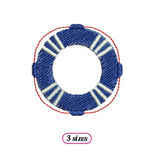 Mini Life Ring Machine Embroidery design – Life Preserver Swimming Pool – Beach Sea Summer Buoy Lifesaver - INSTANT DOWNLOAD