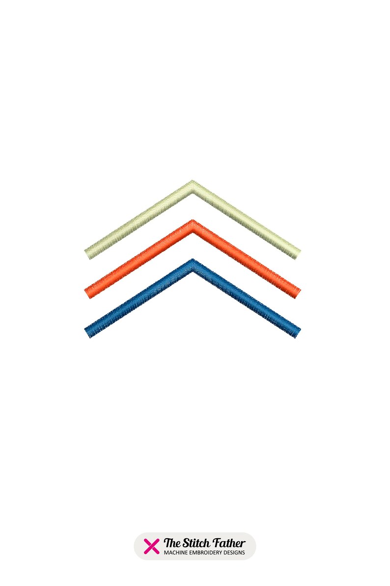 Tricolor Chevron Arrows Machine Embroidery Design - 6 Sizes - INSTANT ...