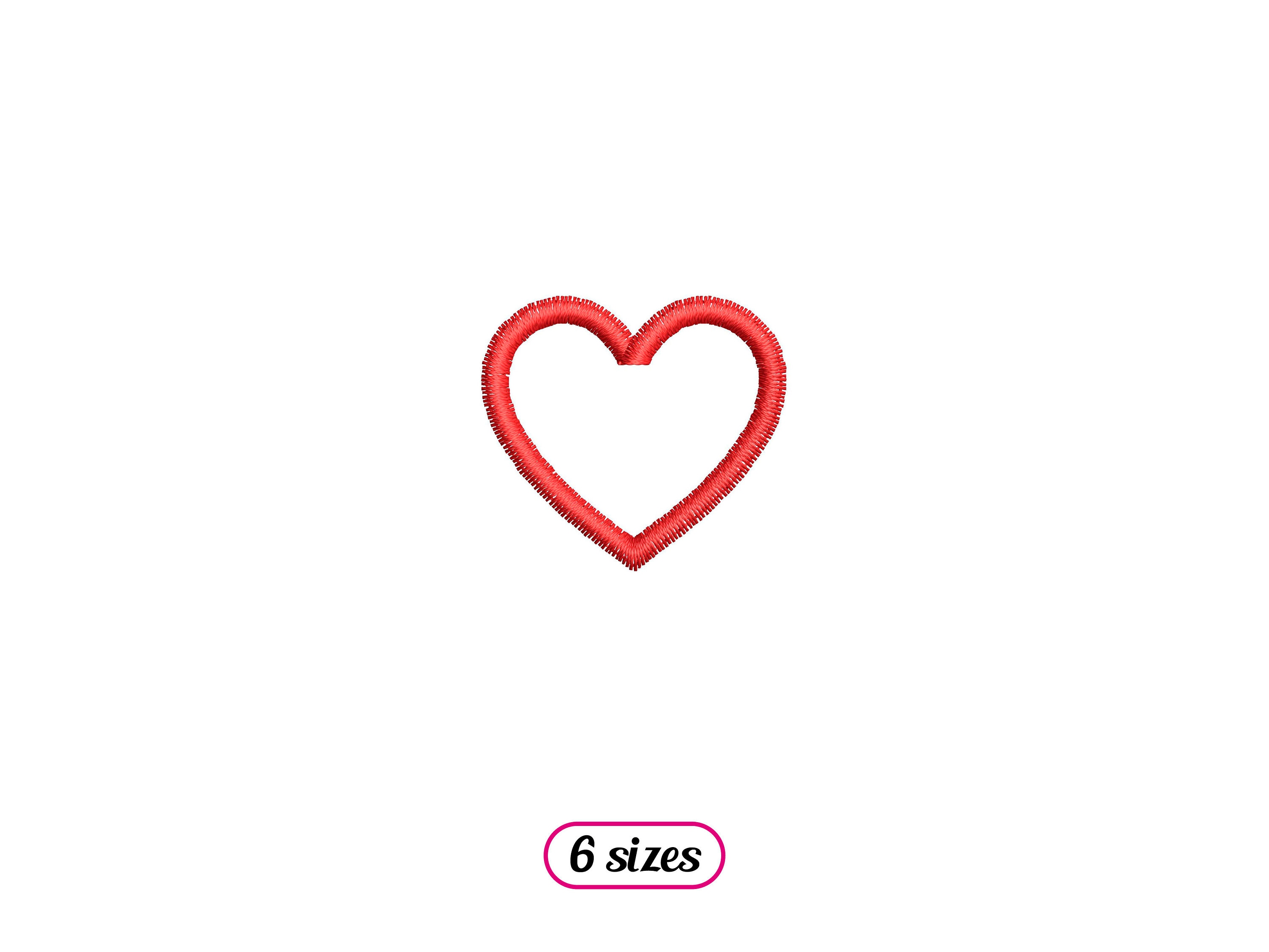 Red heart outline - Etsy Österreich, image size:3000x2251