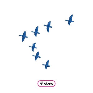 Geese Flight Machine Embroidery design - 4 sizes - INSTANT DOWNLOAD