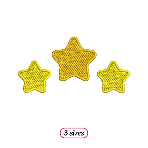 Mini Stars Horizontal Machine Embroidery design – Filled Stars Satin Outline – Crown of Stars Fill Stitch – Star border - INSTANT DOWNLOAD