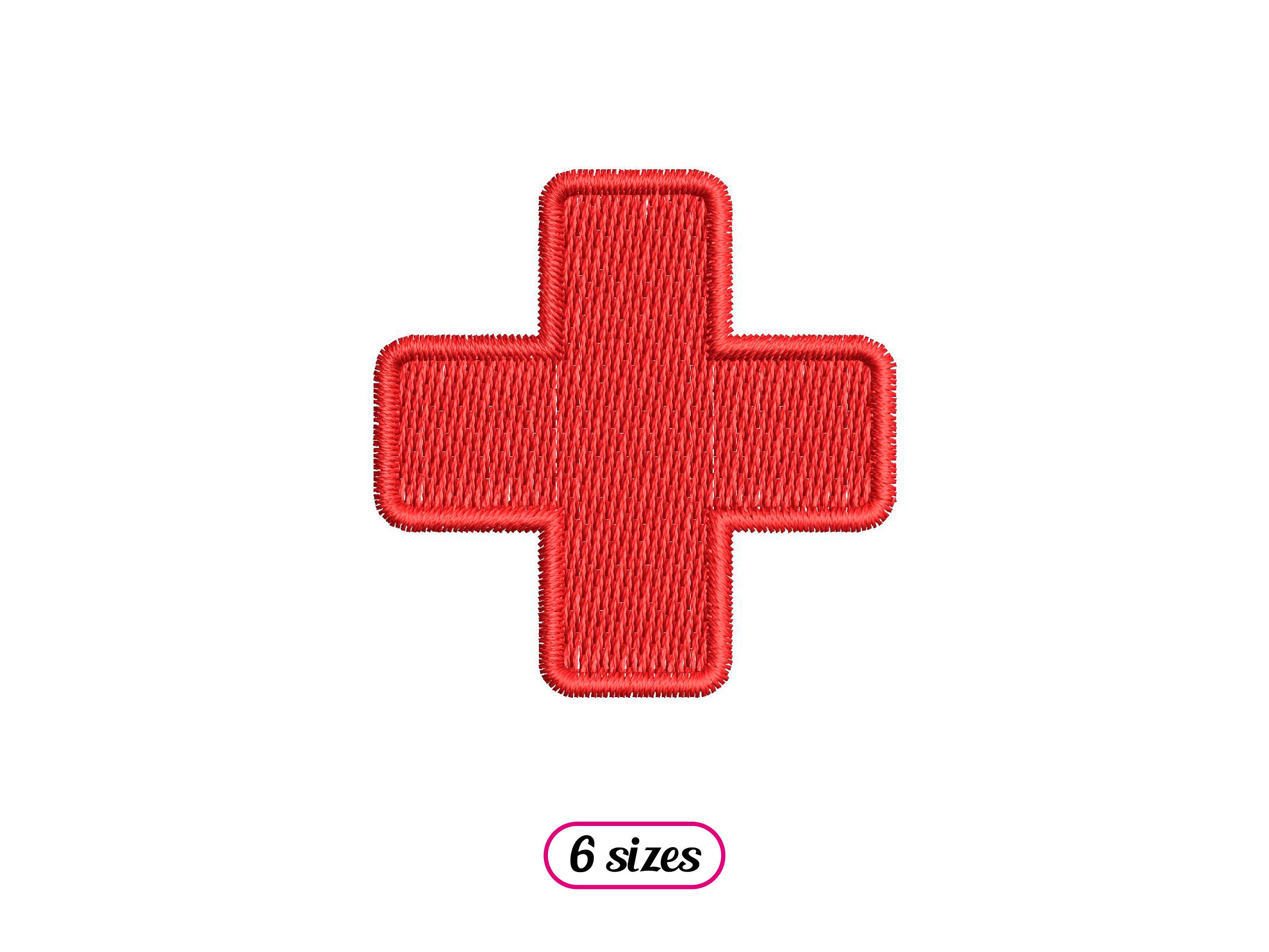 ミニ赤十字アイコン機械刺繍デザイン - 赤十字ピクトグラム