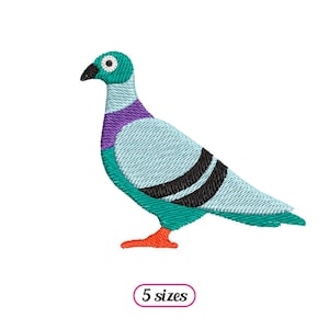 ピジョンマシン刺繍デザイン - 5サイズ - 即時ダウンロード
