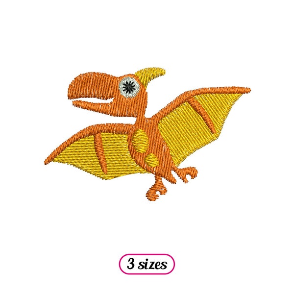 Mini Pterodactyl Dinosaur Machine Embroidery design – Pterosaur Flying Dinosaur -Animal Jurassic Wildlife - INSTANT DOWNLOAD File