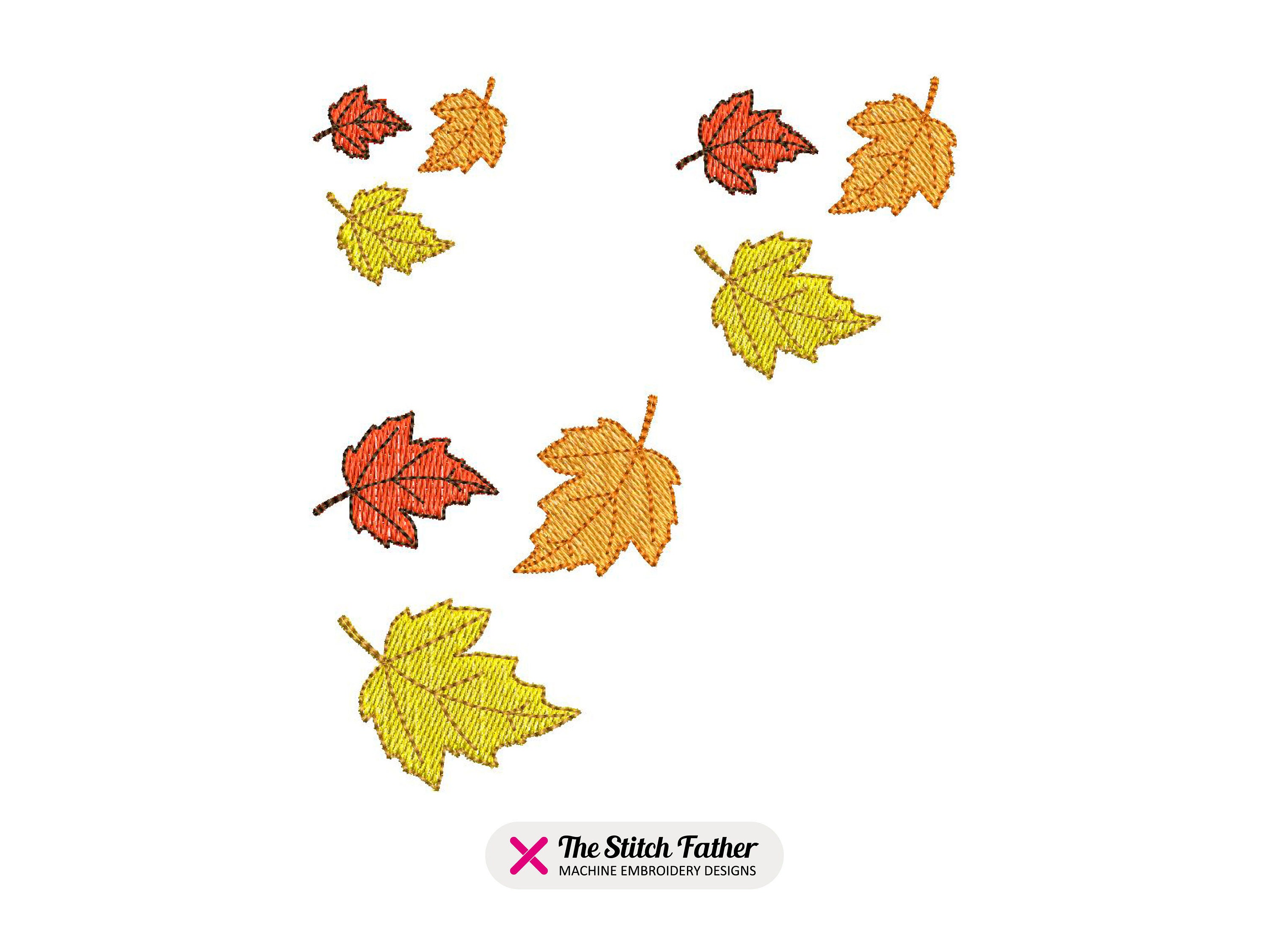 Mini Autumn Leaves Machine Embroidery Design – Small Thanksgiving Maple ...
